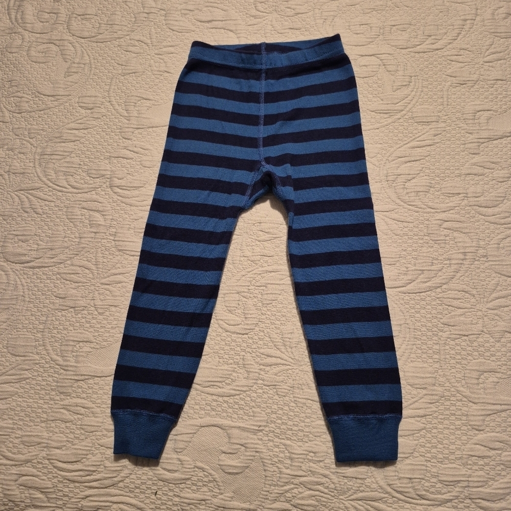 Hanna Andersson boys size 90 or 3T pajama bottom 2 tone blue stripe VGUC